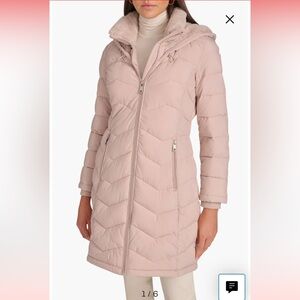 Women's Quilted Puffer Coat - Light Pink